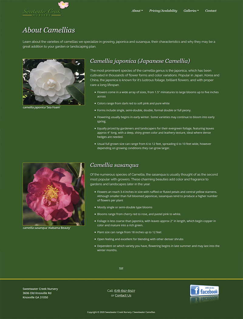 Sweetwater Camellias / Sweertwater Creek Nursery